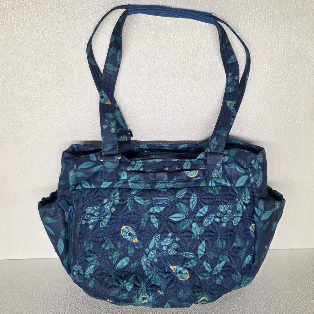 Lug Scuttle Peacock Blue Large Shoulder Bag Purse